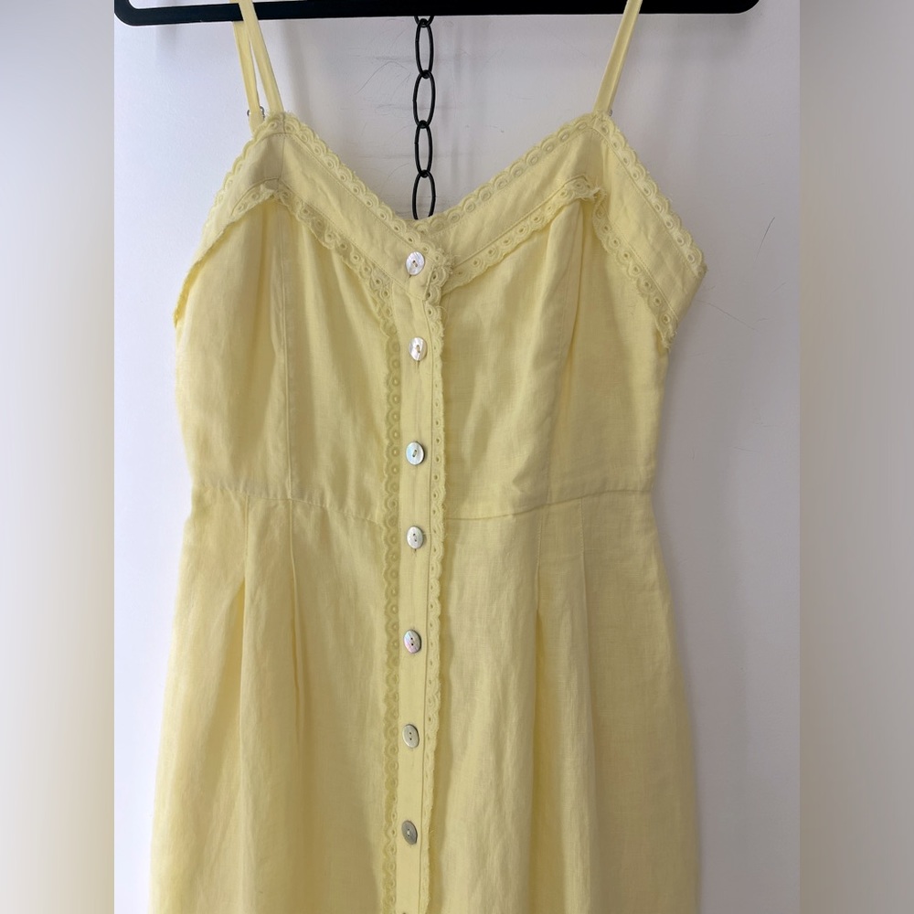 ARITZIA Wilfred Meera Yellow Linen Dress - Picture 4 of 7